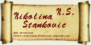 Nikolina Stanković vizit kartica